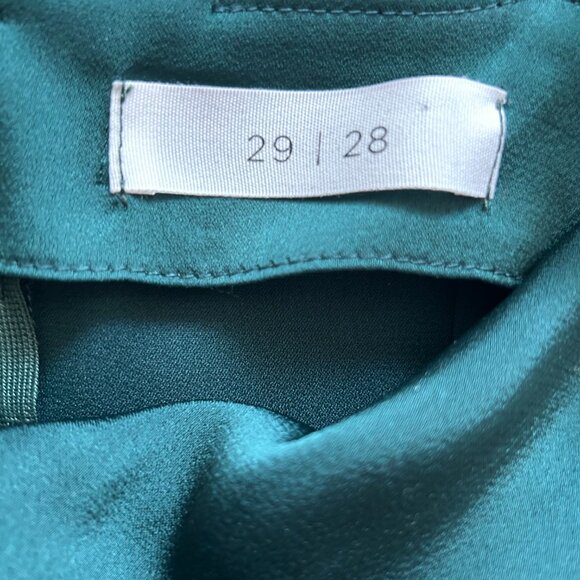 The Latest Scoop Emma Satin Cowl Neck Midi Dress - Emerald Green - US M - Picture 7 of 9